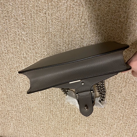 GUCCI Calfskin Dionysus Bag Dusty Grey Authentic Leather Handbag - Picture 3 of 9